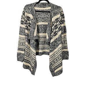Phapsady Knit Open Front Waterfall Cardigan Sweater